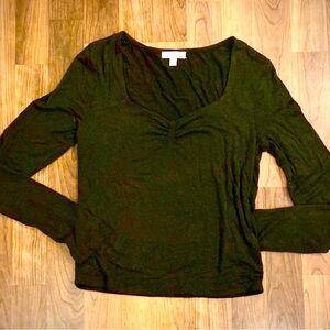 BP clothing black sweetheart neckline top